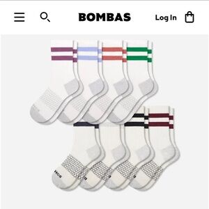 Brand new Men's Vintage Stripes Half Calf Socks 8-Pack